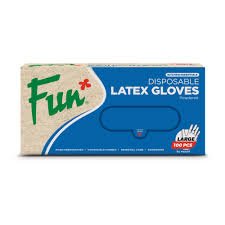Fun Powdered Latex Gloves Small, 100 Pieces