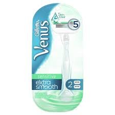 Gillette Venus Extra Smooth Skin Elixir Blades for Sensitive Skin, 4 Pieces