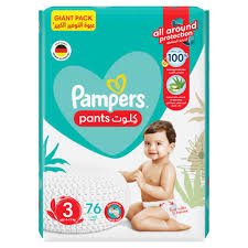 Pampers Diaper Pants with Aloe Vera Lotion Size 3 (6-11kg), 76 Pieces