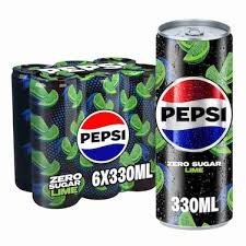 Pepsi Zero Lime Flavor Can, 6x330ml