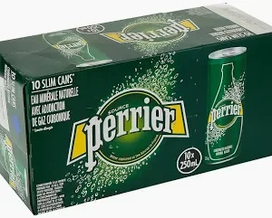 Perrier Natural Sparkling Mineral Water Strawberry, 10x250ml