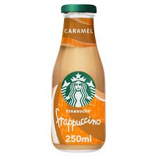 Starbucks Frappuccino No Added Sugar Caramel Flavor Milk and Coffee Drink, 250ml