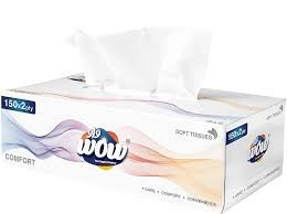 Wow Comfort Facial Tissues 2 Ply, 5x170 Pieces
